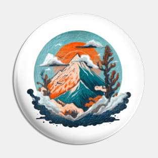 Summer Mountain View Pin