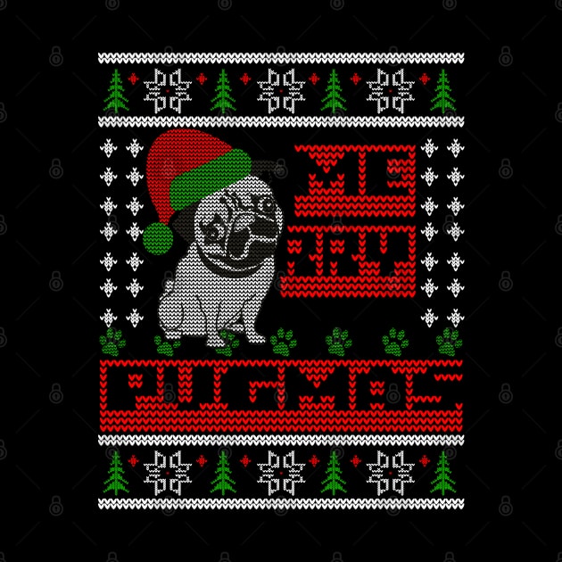 Pug Lover Ugly Christmas Sweater by RobertDan