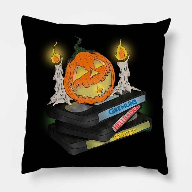 VHS horror fun Pillow by schockgraphics