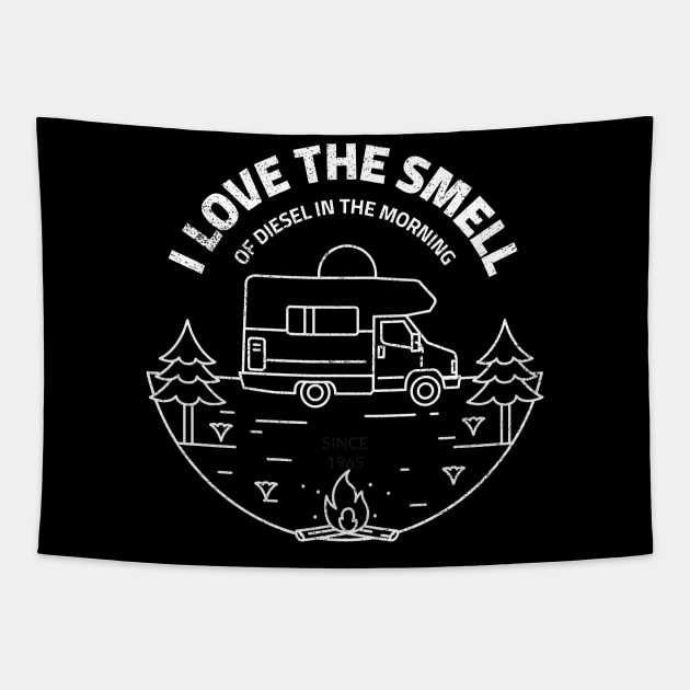 I Love The Smell Of Diesel In The Morning Great Gift For Truck Lovers Tapestry by Art master