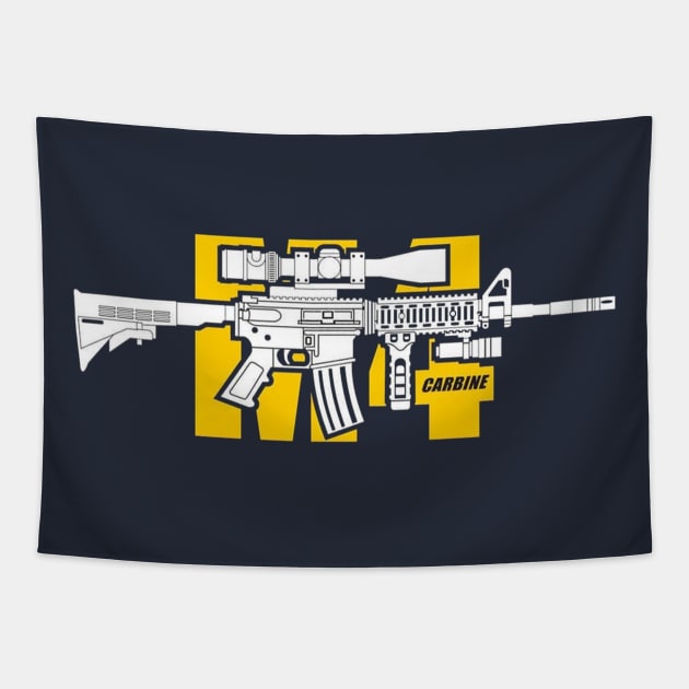 M4 Carbine Sopmod 2 Tapestry by Aim For The Face