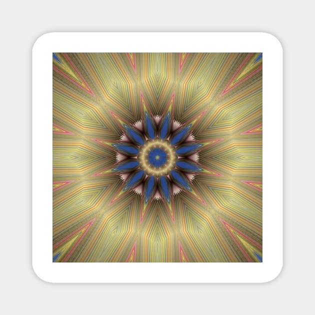 DESİGN OF MANY COLOURS. A kaleidoscope floral fantasy pattern and design Magnet by mister-john