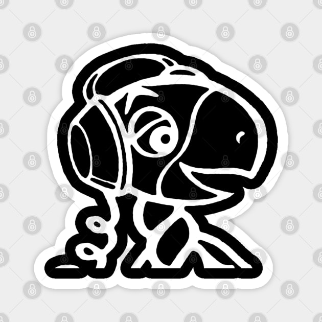 Turtle's Records & Tapes Mascot with Headphones Magnet by RetroZest