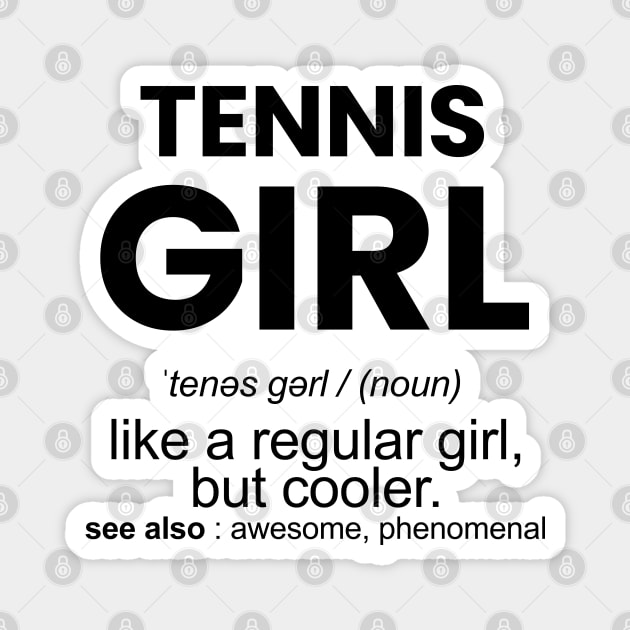 tennis girl Magnet by Circle Project