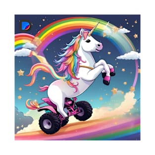 Unicorn riding 3 wheeler T-Shirt