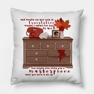 All Too Well, Taylor Inspired Red Pillow