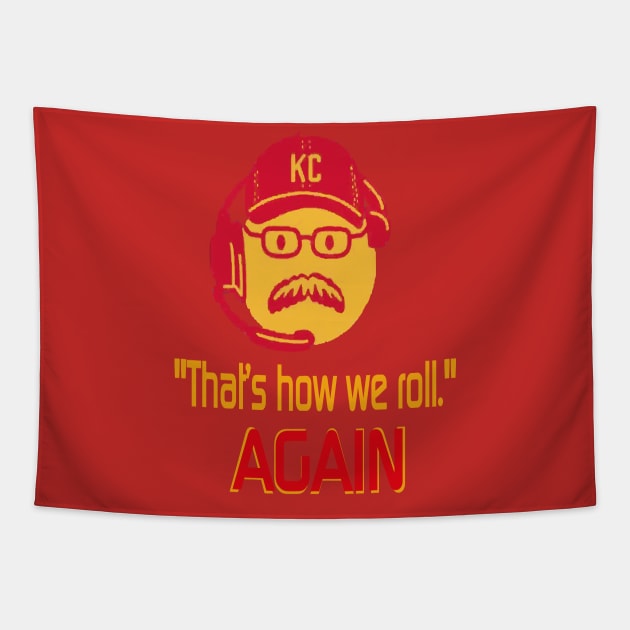 andy reid frozen Mustache Tapestry by l designs