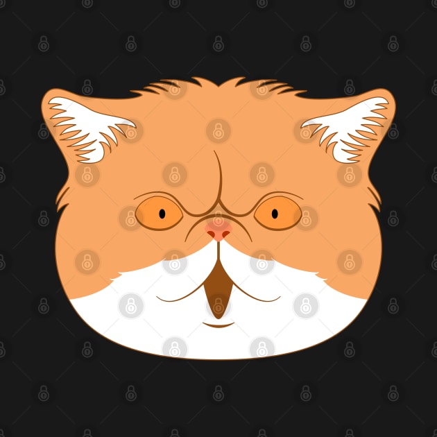 Exotic Shorthair Cat Head by LulululuPainting