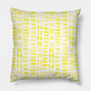 Abstract rectangles - lemon yellow Pillow