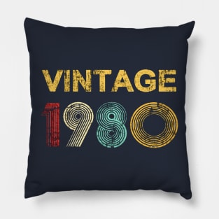 vintage born 1980 Pillow