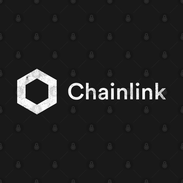 Chainlink LINK Crypto Coin White Vintage by TGKelly