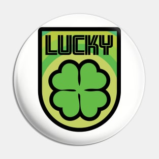 lucky irish St Patricks day celebration shamrock badge Pin