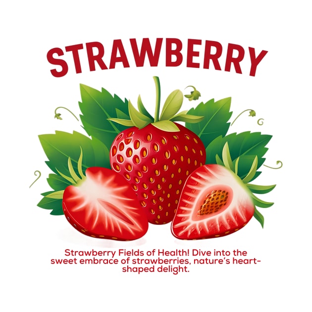 Strawberry With Health Benefits Nature's Blush by Laugh Line Art 