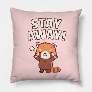 Cute Angry Red Panda Stay Away Funny Pillow