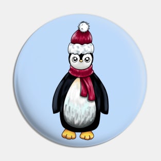 Santa Hat Penguin Pin