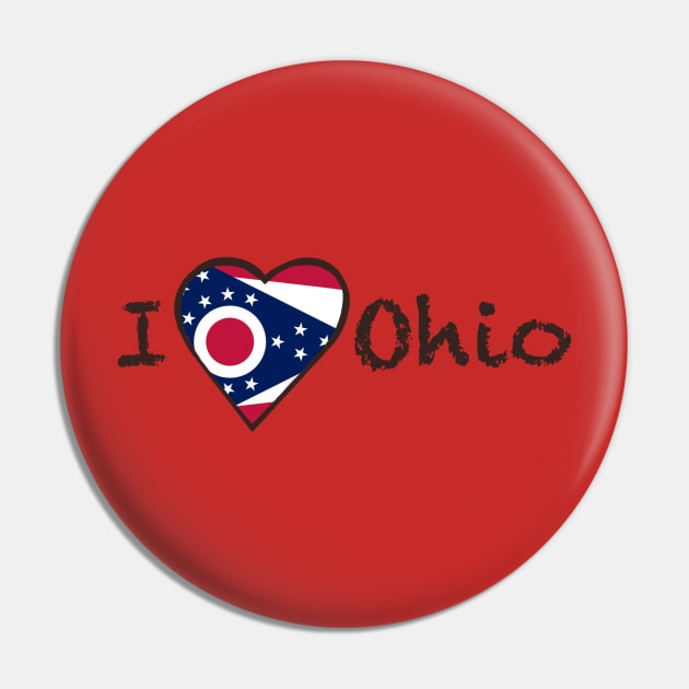 I Love Ohio Pin by JellyFish92