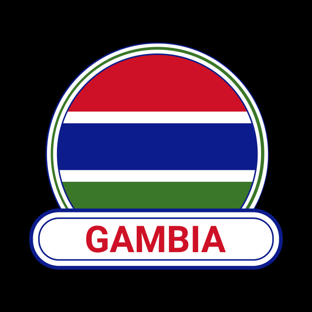 The Gambia Country Badge - The Gambia Flag by Yesteeyear