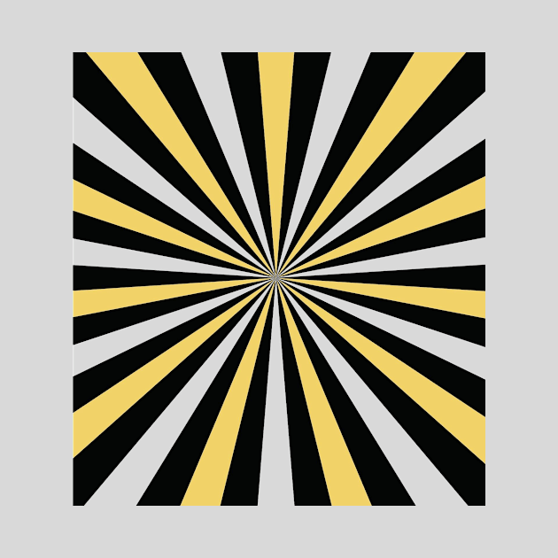 MM05A- Rays of black and yellow Minimal Art by TextureMerch