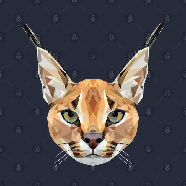 Caracal Low Poly Art by TheLowPolyArtist