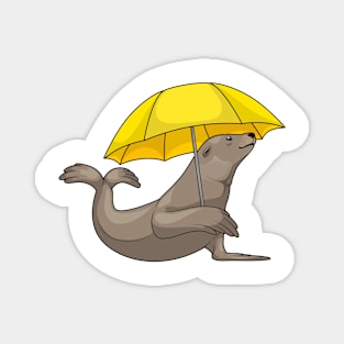 Seal Raining Umbrella Magnet