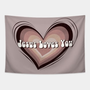 Jesus loves you Christian inspirational bible quote T-Shirt Tapestry