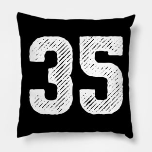 Rough Number 35 Pillow