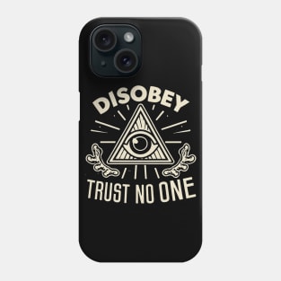 Disobey Trust No One Retro Phone Case