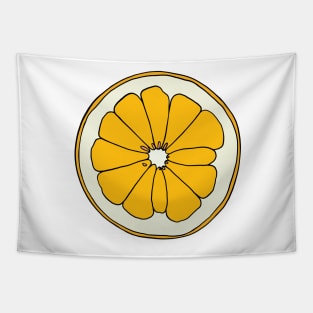 Orange Slice Illustration Tapestry