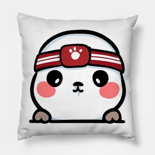 Sneaky japanese Seal so cute Pillow