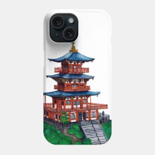 Watercolor - Seigantoji pagoda Phone Case