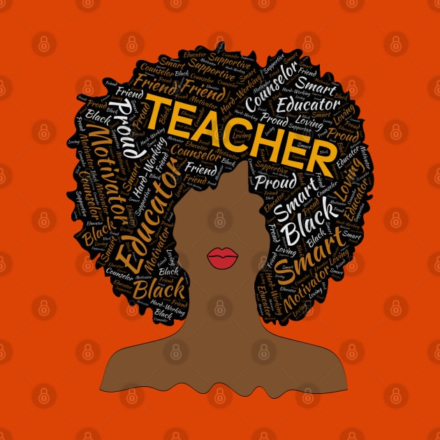 Black Teacher Natural Hair Afro by blackartmattersshop