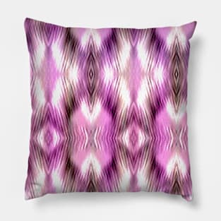 Feathered Pink and Purple Pattern Pillow