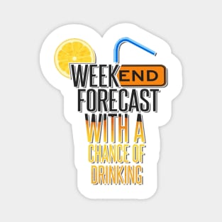 'Weekend Forecast Camping Drinking' Alcohol Gift Magnet