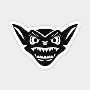 Angry Black Gremlin Face Magnet