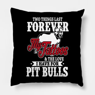 Tattoos Pit Bulls Pillow