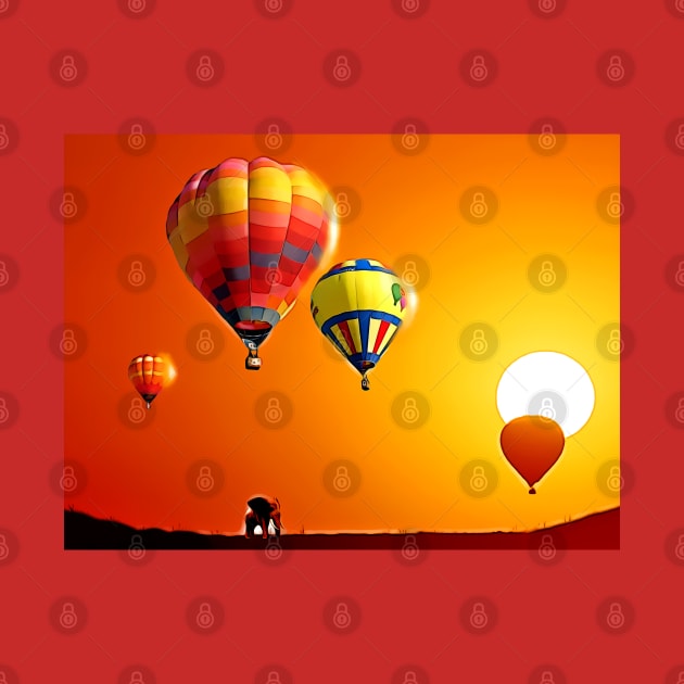 Cartoon Desert Hot Air Ballons by danieljanda