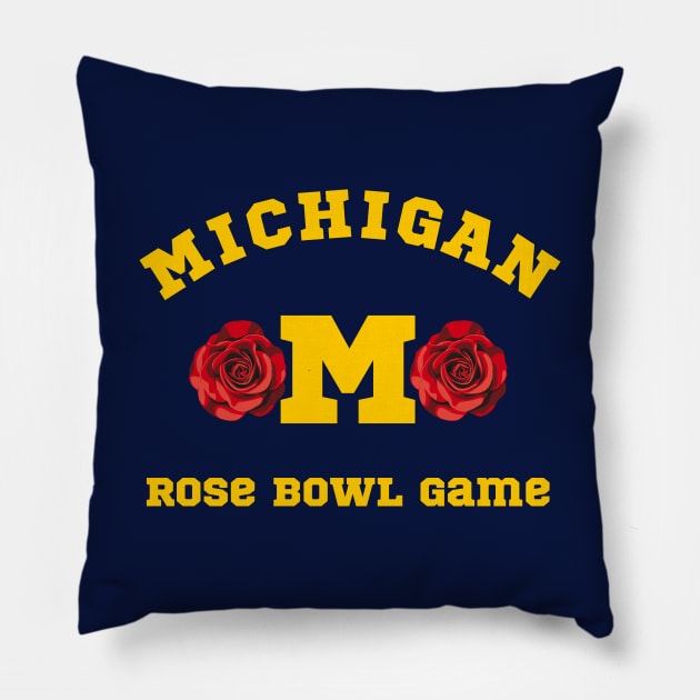 Michigan Rose Bowl Game Pillow by Rabeldesama