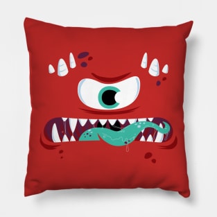 Mad Red Monster Pillow