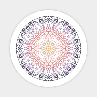 Sunset Gradient Mandala Magnet