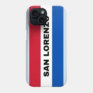 San Lorenzo City in Paraguay Flag Colors Phone Case