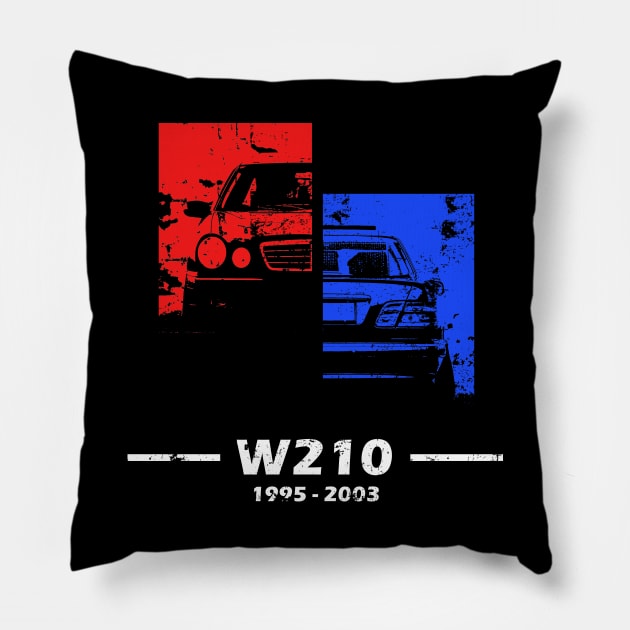 W210 classic limousine colorful retro Pillow by WOS