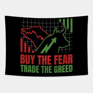 Stock market Bull And Bear Tapestry