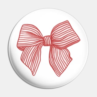 Coquette Red Bow Pin