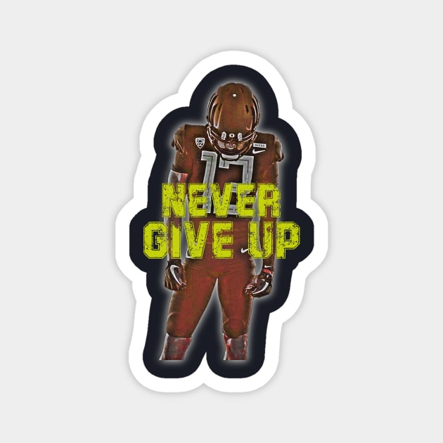 Never Give Up Magnet by HarlinDesign