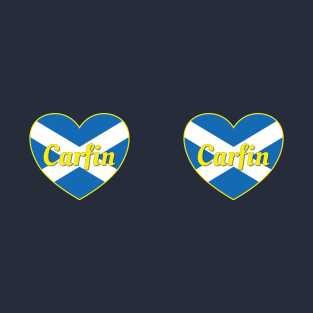 Carfin Scotland UK Scotland Flag Heart T-Shirt