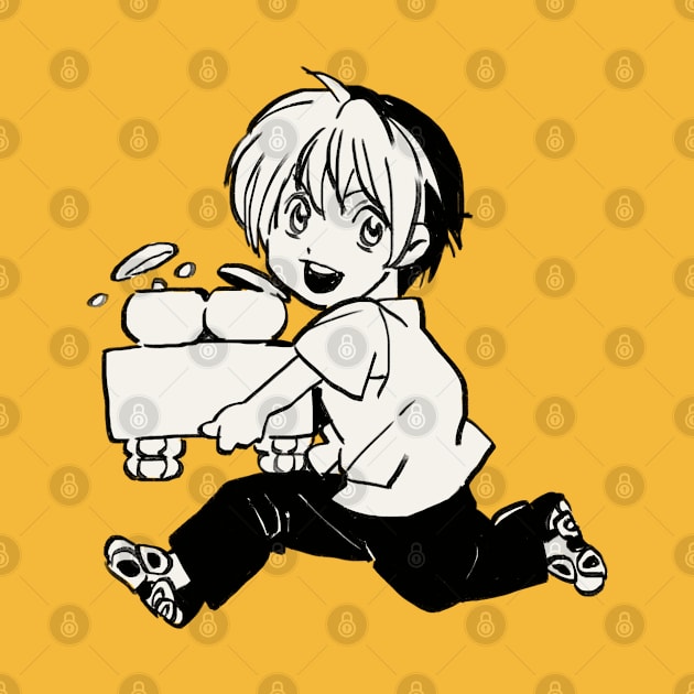 I draw chibi Shindo Hikaru with go set / Hikaru no Go by mudwizard