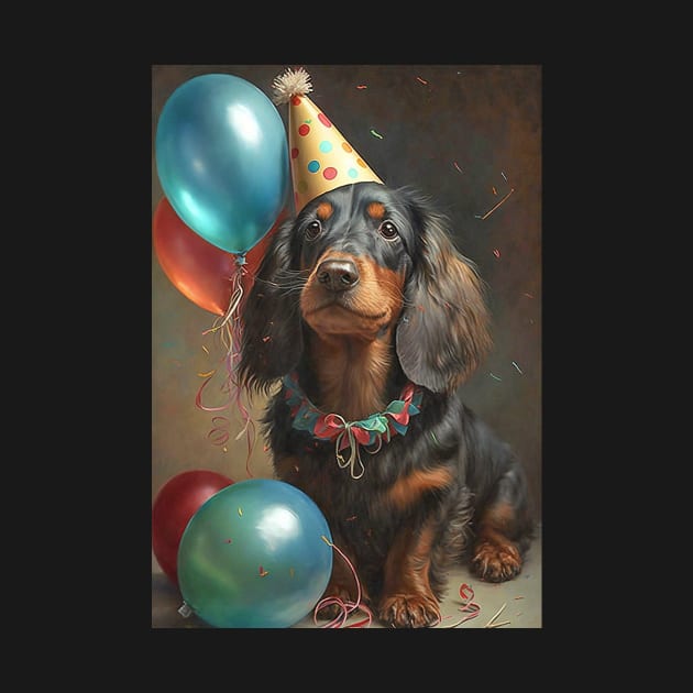 Daschund Dog Birthday Card by candiscamera