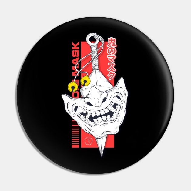 Japanese Oni Mask Pin by Spes.id