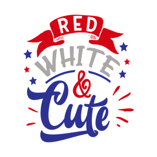 RED WHITE AND CUTE - 4TH OF JULY CELEBRATION DESIGN T-Shirt