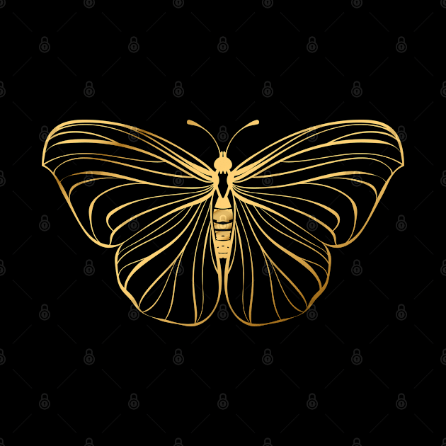 Gold Butterfly by OKUR Creative